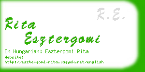 rita esztergomi business card